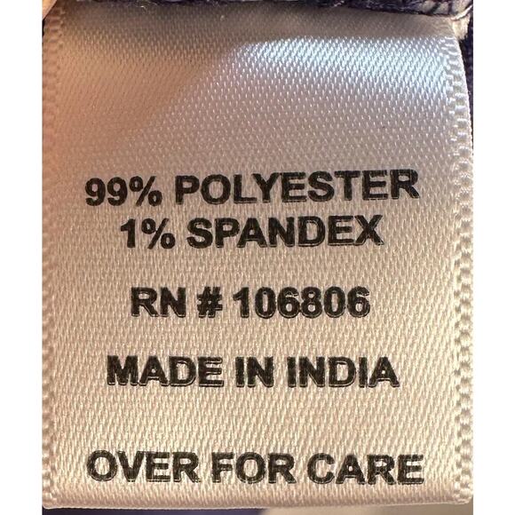 Women's Large Blue Red Floral Emily Daniels Blouse - Picture 7 of 8